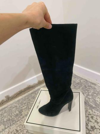 Замшевые весенние сапоги