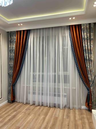 Продам шторы с тюлью