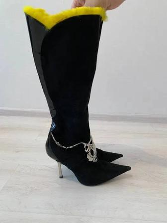 Замшевы сапоги MUGLER