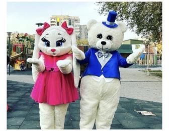 Прокат костюмов мишки и зайки