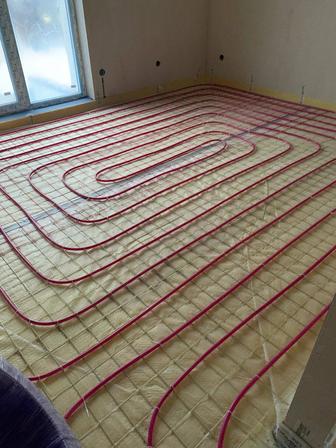Укладка теплого пола.