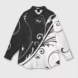 Рубашка с абстрактным принтом Black and White
