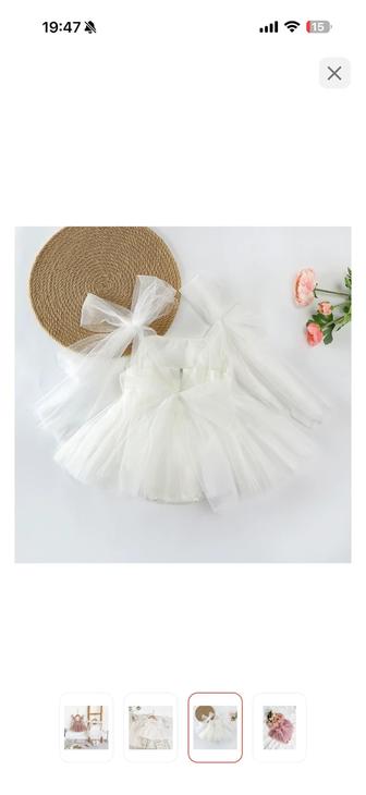 Детское белое платье