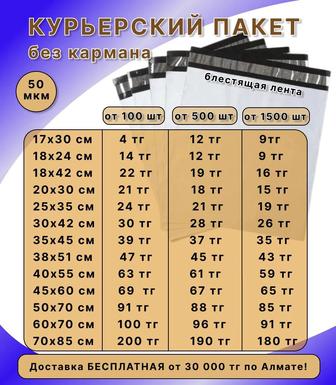 Курьерский пакет без кармана