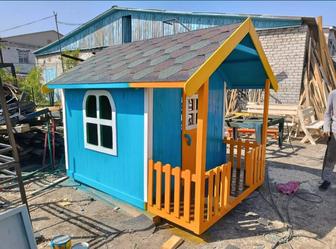 Деревянные игровые домики для детей,изготовление на заказ по вашим размерам