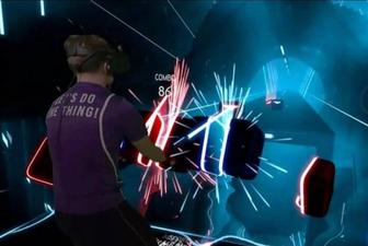 VR Dj Джедай с музыкальной активностью.