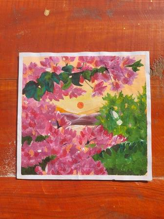 (Расцветает сакура)картина на заказ