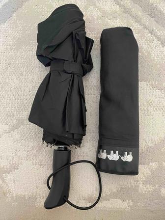 Большой чёрный зонт с чехлом