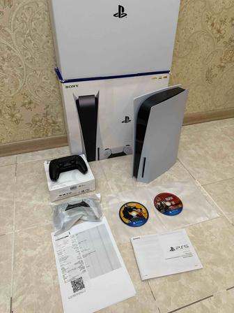 PlayStation 5 почти новый 2 джойстика пс 5 ps 5 полный комплект