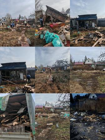 Демонтаж зданий и вывоз мусора)