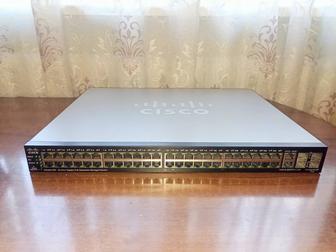 Коммутатор Cisco SG500-52P, L2/L3, 48xGE, 2хGE 2 1G/5G SFP, PoE/PoE