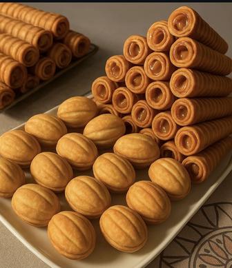 Орешки вафельные трубочки