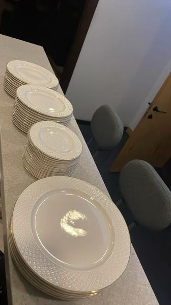 Набор тарелок valentina, белые фарфор