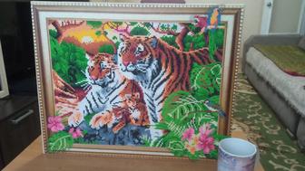 Картина Алмазная мозаика 50х40, собранная