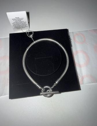 Новый оригинальный браслет Pandora Moments T-Bar Snake Chain