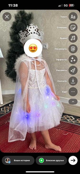 Платье снежинок