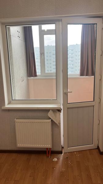 Пластиковые двери от балкона с окнами