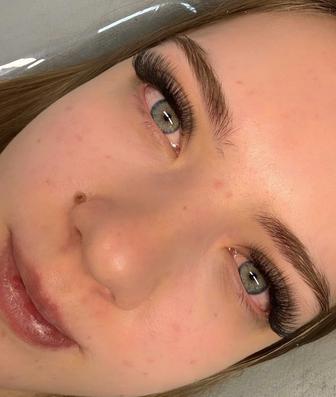 Наращивание ресниц коррекция бровей