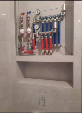 Кафель жұмыстарын өте жоғарғы профессионалды жасаймыз. Полный сантехника