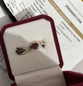 Продам золотые серьги с якутскими бриллиантами