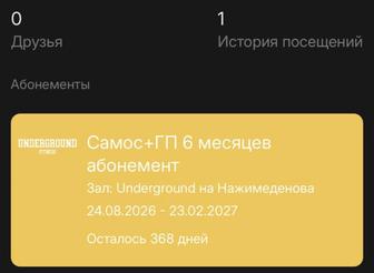 Годовой абонемент в Underground Gym