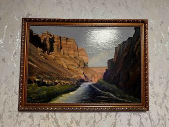 Картина маслом горный каньон