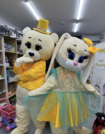 Ростовые куклы, аниматоры, костюмы в аренду, Мишка-Зайка
