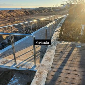 ПЕРИЛА из нержавеющей стали по Казахстану любой сложности стеновые поручьни