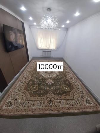 Продам б/у ковер и занавеска