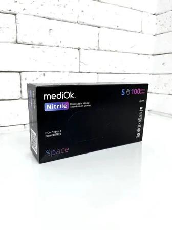 Нитриловые одноразовые перчатки MediOK Space чёрные (BLACK)