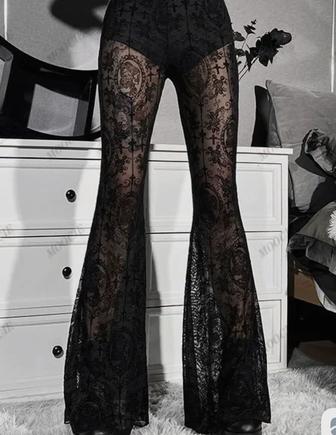 Брюки черные готические