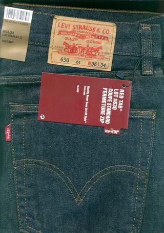 Джинсы Levis 630 из нестиранного денима