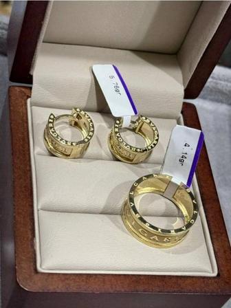 Комплект серьги и кольцор-р 19 от Bvlgari