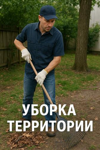 Уборка участков, дворов, спил деревьев, выкопка ям