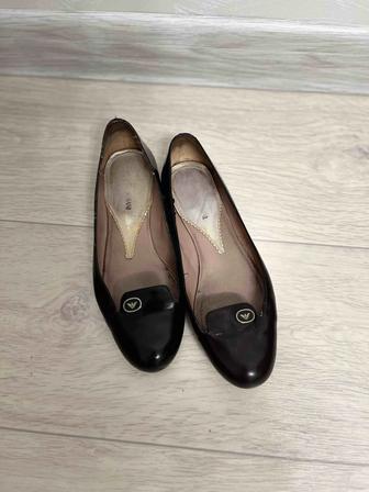 ПРОДАМ бордовые кожаные балетки Emporio Armani, Италия