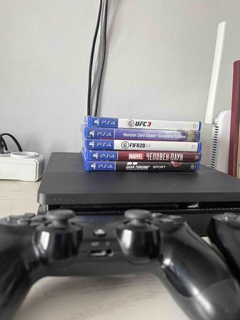 ps4 slim 1TB 5 дисков