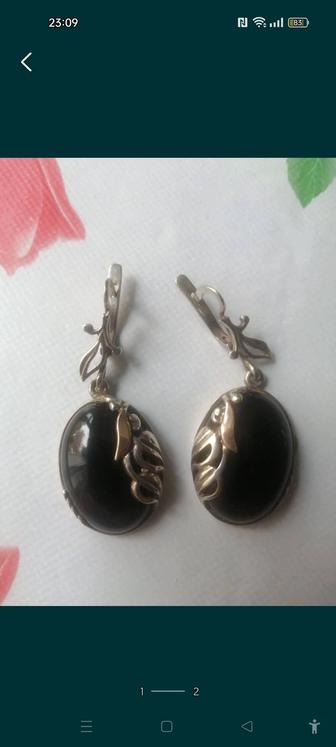Продам набор серебряный 925 проба,агат,бу