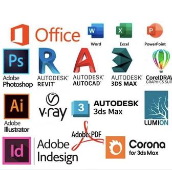 Установка программ 3d Max Photoshop Corel Фотошоп Revit ScetchUp, Corona