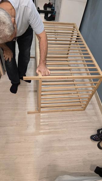 Манеж-кроватка 125х65 см ортопедический кокосовый матрас!