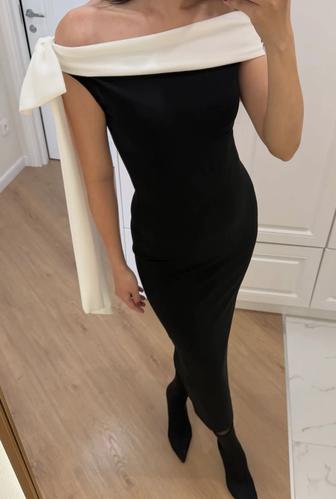 Производство Турция Черное платье с бантом 9900 тг Размер S