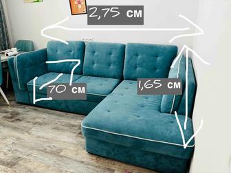 Угловой диван цвет бирюза