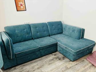 Угловой диван цвет бирюза