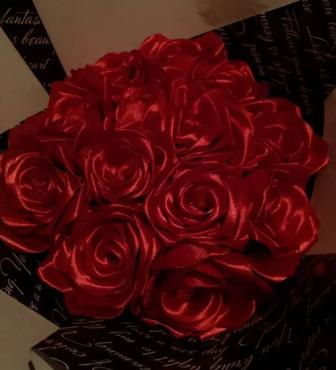 Атласные розы на заказ