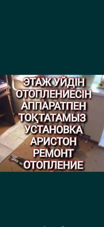 Отопление Радиатор Батарея Этаж Уйдін Суын Отоплениесін Аппаратпен Токтатам