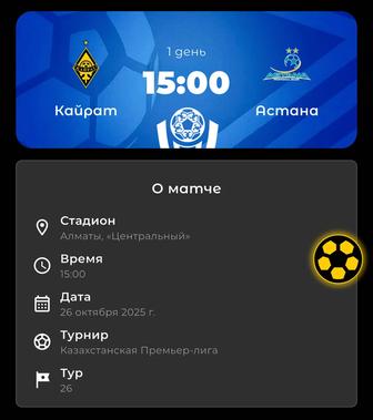 Продам билет Кайрат Астана