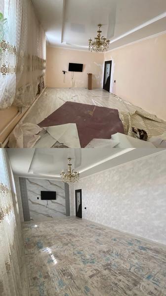 Ремонт обои, малярные шпаклевка