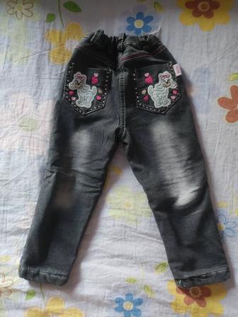 Штаны джинсовые, зимние