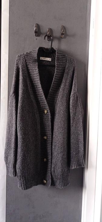 Зимний комплект кардиган Zara, ушанка, палантин, шарф