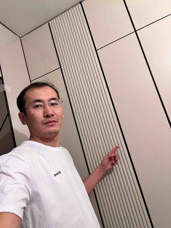 Монтаж бамбуковых панелей и мягкий мрамор