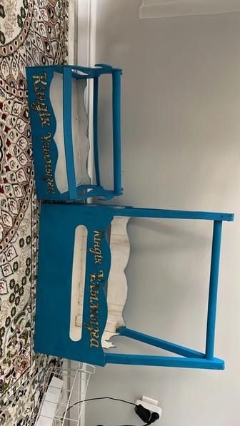 Подарочная деревянная корзина для новорожденного